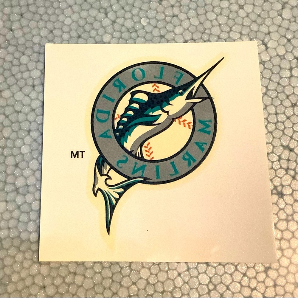 Vintage Temporary Tattoo Florida Marlins 2000 Major League Baseball